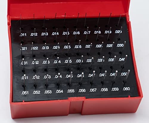 Steel PIN GAGE Set Plastic CASE (PIN-M0-50) - size: PIN-M0-50