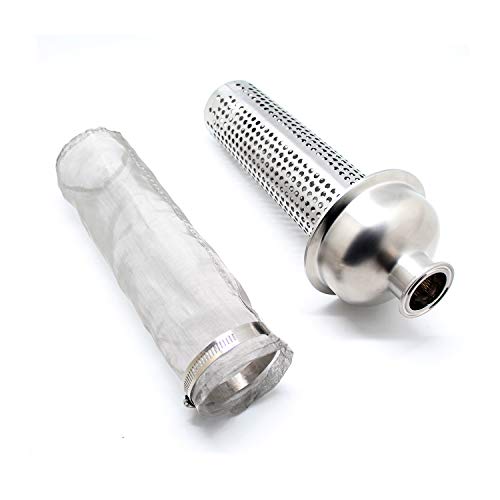 QiiMii 1.5" Tri-Clamp Filter SS304 Sanitary Fittings Inline Straight Strainer with 100 Mesh Stainless Steel Screen（1.5 INCH） - size: 1.5 Inch