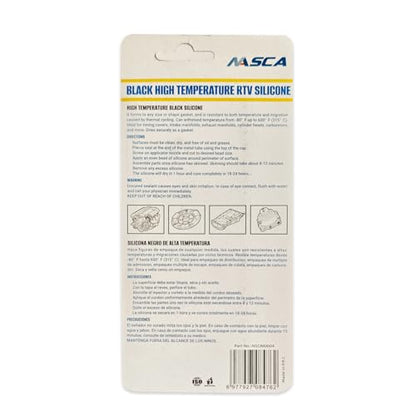 NASCA Black RTV Silicone Gasket Maker, High Temp Silicone Sealant, 3 oz