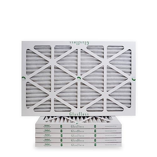 Glasfloss ZL 16x24x1 Pleated Air Filters, 6-Pack, MERV 10, AC & Furnace - size: 16x24x1