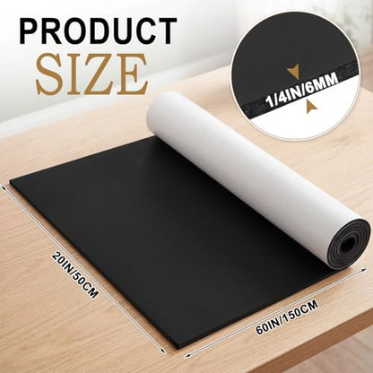 20" x 60" Neoprene Sponge Foam Sheet with Adhesive - size: 20 x 60 Inch