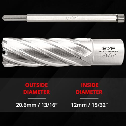 S&F STEAD & FAST Annular Cutter Set 2 Pcs, 13/16" x 2" DOC, Mag Drill Bits - style: 2P-13_16x2