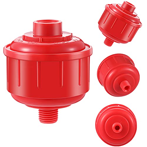 Frienda 4 Pcs Air Water Filter for Spray Gun, 1/4 Inch High Flow,Red - color: Red