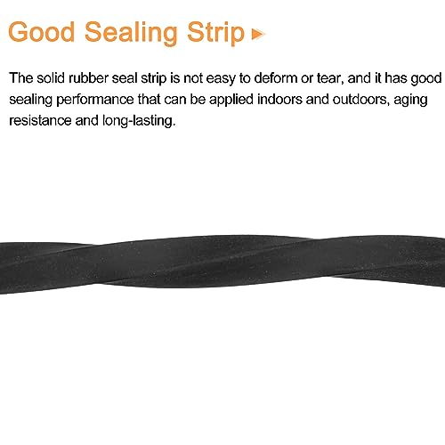 uxcell Neoprene Rubber Sheet Rolls 1/8" T x 0.2" W x 5'L Solid Rubber Seal Strip for DIY Gasket, Crafts, Pads, Seals, Protection - size: 1/8"T x 0.2"W x 5'L