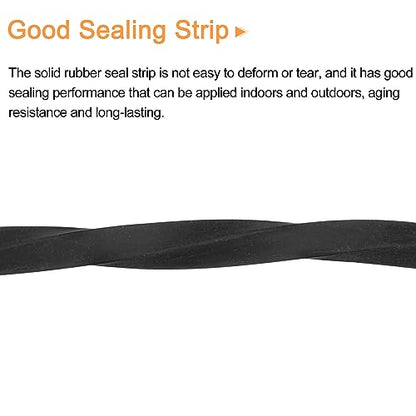 uxcell Neoprene Rubber Sheet Rolls 3/16" T x 0.2" W x 11.5'L Solid Rubber Seal Strip for DIY Gasket, Crafts, Pads, Seals, Protection - size: 3/16"T x 0.2"W x 11.5'L