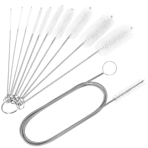 CiaraQ 11-Piece White Tube & Pipe Cleaning Brush Set - color: White+white, size: 8.0 Inch & 60 Inch