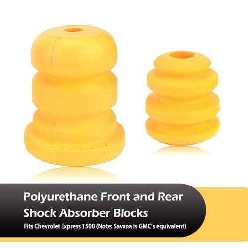 Front Bump Stops, Lower Control Arm Jounce Bumper, Car Front Lower Suspension Bump Rubber Pads Compatible with Cadillac Chevrolet GMC Replaces OE #15153958 15039397(Pack of 4)
