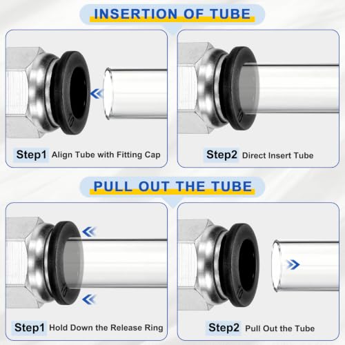 10Pcs Pneumatic Push to Connect Fitting Fit 4mm OD Tube 1/8 g Male - color: Black, size: 4mm OD x 1/8 G
