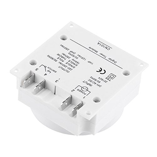 Programmable Relay Timer Switch, Digital Weekly Scheduling Control with Battery Backup Manual Override and LCD Display for Home HVAC White 1 Pack