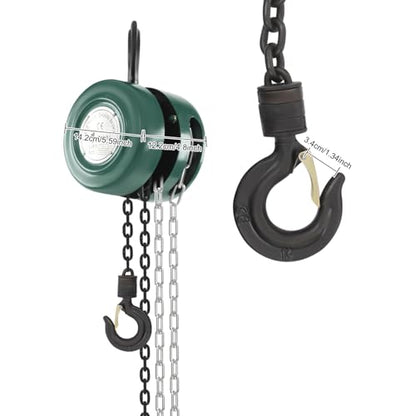 1T Hand Chain Hoist, 2204.6 LBS Manual Chain Hoist