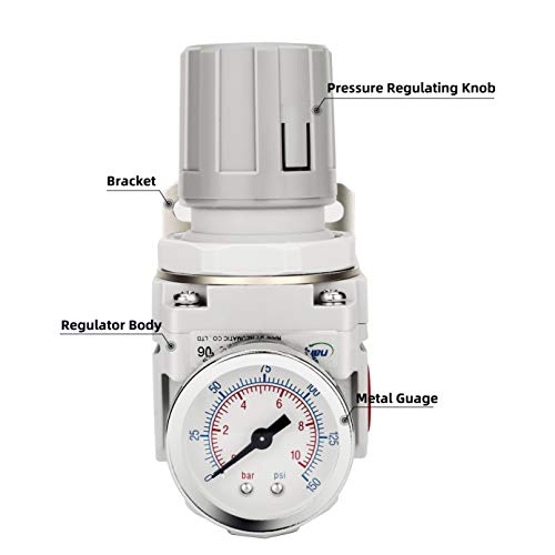 NANPU 3/4" NPT Air Regulator for Compressed Air System - size: 3/4" NPT
