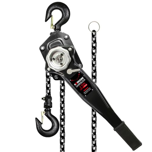 Manual Lever Chain Hoist 3 Ton 6600 Lbs 10ft Lift, G80 Galvanized Carbon Steel Come Along - Compact for Garage, Factory, Warehouse Heavy-Duty Lifting & Pulling - size: 3 Ton 10FT