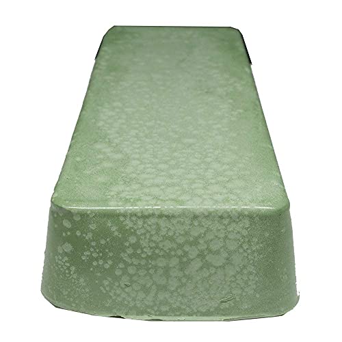 Benchmark Abrasives Buffing Compound for Metal Polishing Removing Scratches from Hard Metals, Stainless Steel, Chrome, Iron, 1 Pound Bar (Emerald Green) - style: Emerald Green