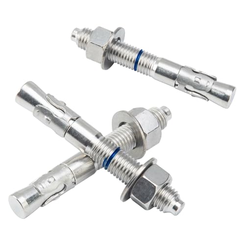 3/4" x 5-1/2" Concrete Anchors (10 Pack) 3/4 inch Wedge Anchors Bolts Stainless Steel - size: 3/4"x5-1/2"