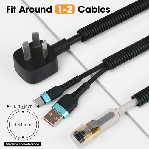 120 FT Wire Loom 3/8 Inch, Split Wire Loom Tubing Wire Conduit, Wire Protector Tubing – Black - color: 3/8" x 120ft-Black