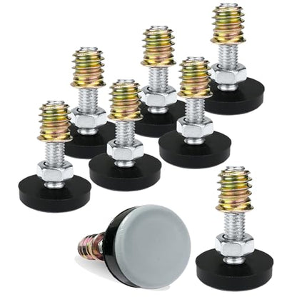 WAFJAMF 8 Pack 1/4'' Thread Leveling Feet 20mm PTFE Bottom Furniture Glides - size: 20mm Base 1/4-20x1"-8 Pack