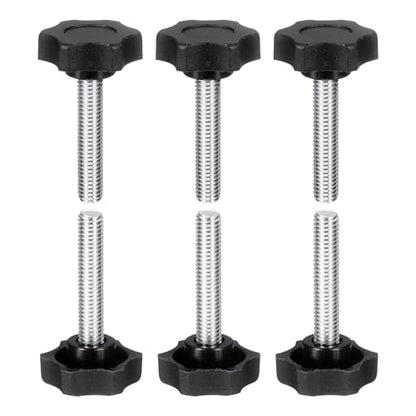 HARFINGTON 6Pcs Star Knob Handle M8 x 40mm Male Thread Metric Carbon Steel - size: M8 x 40mm