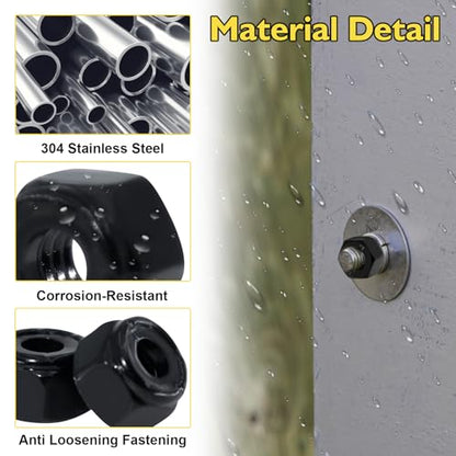 25 Pack 1/4"-20 Lock Nuts,Black Oxide 304 (A2-70) Stainless Steel Nylon Insert Locknuts Standard Inch Thread Nylock Nuts for Hardware, Machinery, Automotive, Furniture Repair - color: Black