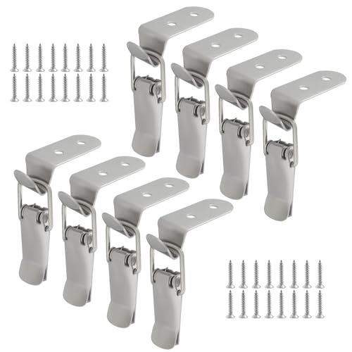 8 Sets 90 Degree Tool Box Hood Locks Latches with Lock Button - style: 8 set with Lock Button