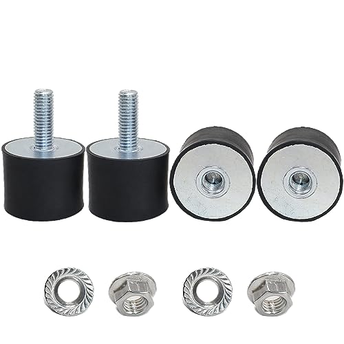 4Pcs M10 40x30mm Rubber Isolator Mounts Single Stud Shock Absorber - size: M10,VD40*30+G10*28