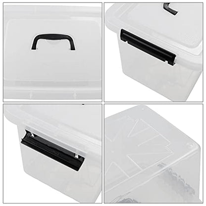 Zopnny 12-Quart Latch Storage Boxes, Stackable Bins with Handle, 6-Pack - size: 12 Quart