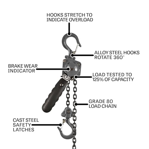 JET 1/2-Ton Mini-Puller Lever Hoist, 15' Lift (Model JLP-050A-15) - size: 1/2 Ton, style: 15' Lift