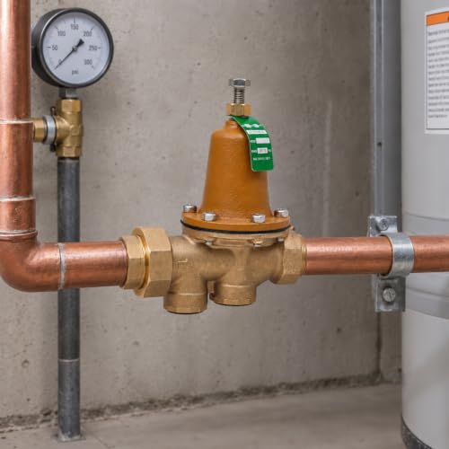 LF25AUB-Z3 3/4 inch Pressure Reducing Valve, Water Pressure Regulator for home with NPT Female Union x NPT Female - Stainless Steel Strainer (3/4 inch)