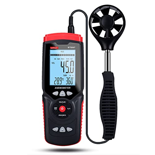 Wintact Digital Anemometer CFM/CMM, Wind Speed Meter