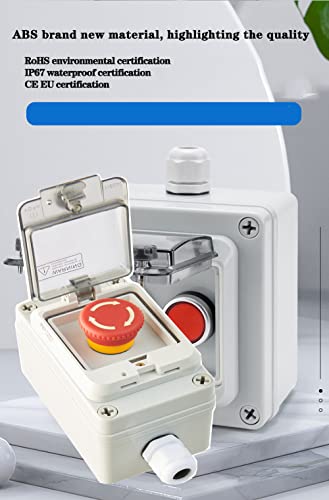 Emergency Stop Button Emergency Stop Switch E-Stop Button Station Box 22mm - color: Red instantaneous switch box