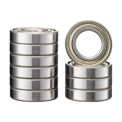 6203-ZZ Bearing 10 Pack Double Sealed Deep Groove Ball Bearings,17x40x12mm,Pre-Lubricated for High RPM (ZZ, 6203) - size: 6203, style: ZZ