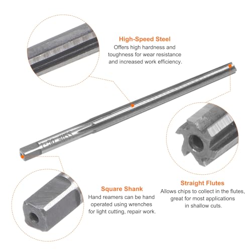 HARFINGTON Tapered Hand Reamers 1:50 4mm Small Dia 5mm Big Dia Flute - size: 4mm - 5mm