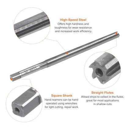 HARFINGTON Tapered Hand Reamers 1:50 4mm Small Dia 5mm Big Dia Flute - size: 4mm - 5mm