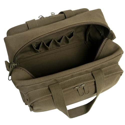 Rothco Mechanics Tool Bag, Heavy‑Duty Canvas Tool Organizer with Zipper Pockets, Compact Portable Tool Storage (Olive Drab) - color: Olive Drab