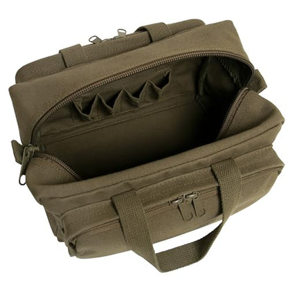 Rothco Mechanics Tool Bag, Heavy‑Duty Canvas Tool Organizer with Zipper Pockets, Compact Portable Tool Storage (Olive Drab) - color: Olive Drab