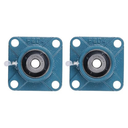 uxcell 2 Pcs UCF-201-8 Pillow Block Bearings 1/2 Inch Bore Self Alignment Chrome Steel Bearing Units, 4-Bolt Square Flange Mounted, Solid Base - size: UCF-201-8