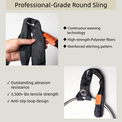 Round Sling, TÜV Rheinland +CE Certified, 91cm Rigging Strap
