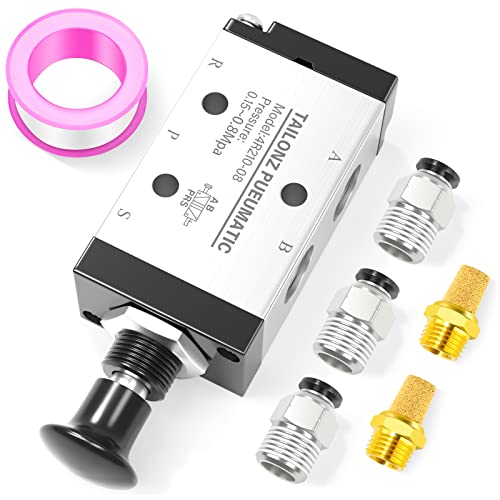 TAILONZ Push Pull Valve 1/4"NPT 5 Way 2 Position 4R210-08 - size: 1/4"NPT