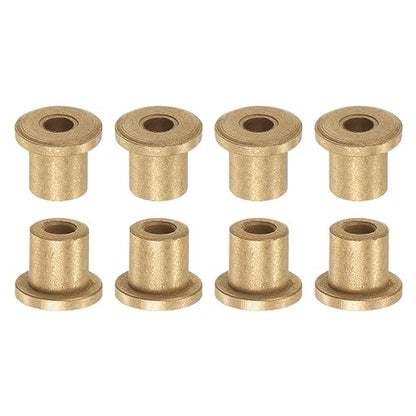 HARFINGTON 8pcs Flange Bearing Sleeve 4mmBore,8mmOD,10mm L,Bronze Bushing - size: 4mm x 8mm x 10mm