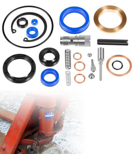 129883-SUPER Seal Kit Compatible with BT L2000 L2000-U L2300 L2300-U Manual Pallet Jacks, Hydraulic Unit Rebuild Repair Kit Includes U-Cups, O-Rings, Scrapers, Springs & Release Components