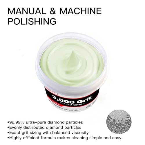 Diamond Paste Lapping Compound, 3,000 Grit, 50 G/1.76 Oz, Scratch Removal - size: 3,000Grit, style: 1.78 oz (50g)