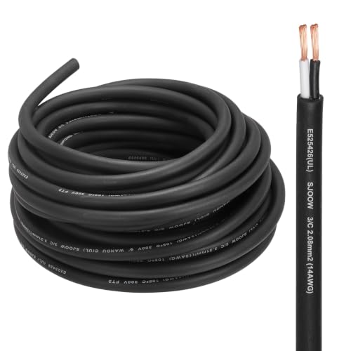 MECCANIXITY 12/2 SJOOW Electrical Wire Cable 10ft 12 AWG 2 Conductor UL - size: 12AWG*10ft, style: 2 Conductor