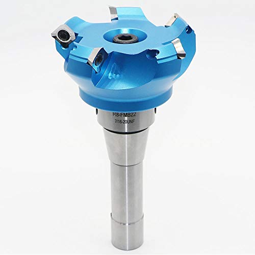 3.15 Inch Face Milling Cutter Aluminum KM12 80MM CNC End Milling Cutter Holder + R8-FMB22 Shank Face Shell Mill Arbor + 5pcs SEHT1204 Carbide Inserts + 8mm Hexagon Wrench + T20 Wrench CNC Machine Tool - style: AL KM12 80-22 (3.15 Inch)