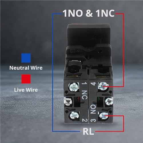 Double Head Push Button, Signal Lamp Start/Stop Switch (1 Pack) - size: 1 Unit