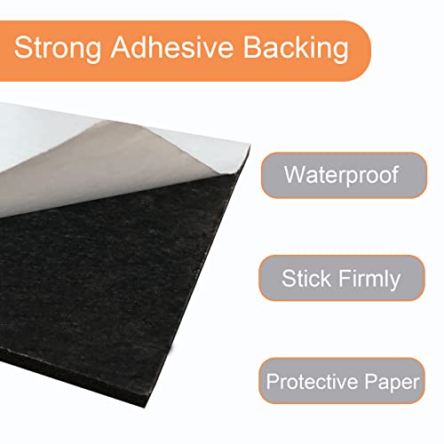 8 Pcs Black Adhesive Foam Pads Closed Cell Foam Sheets 1/8" Thick X 6" X 6" - size: 6in X 6in X 1/8in