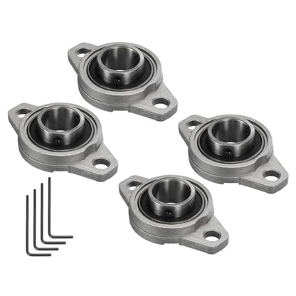 uxcell 4pcs KFL005 Flanged Pillow Block Bearings 25mm Bore, Zinc Alloy Self Aligning Flange Mounted Bearings - size: KFL005