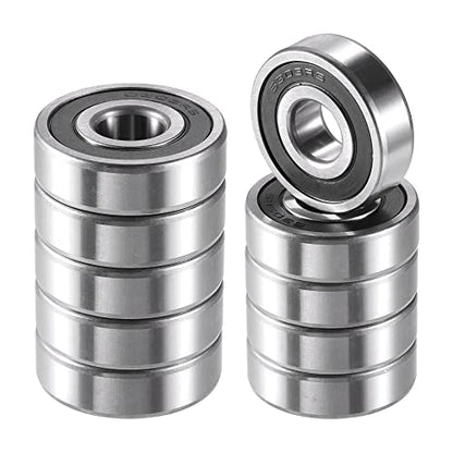 ACROPIX 6303-2RS Bearings Double Rubber Sealed Deep Groove Ball Bearings 17x47x14mm Silver Tone - Pack of 10