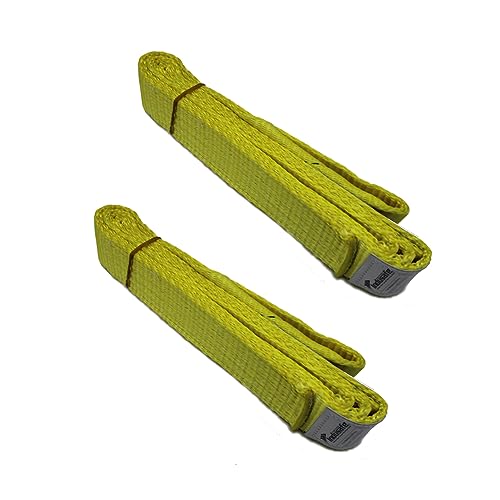 2" x 6’Lift Sling Strap Twisted Eye Polyester Web Sling Rigging Strap for Lifting Towing and Hoisting, Pack of 2 - color: Yellow 6ft 3100lbs, size: 2 Pack