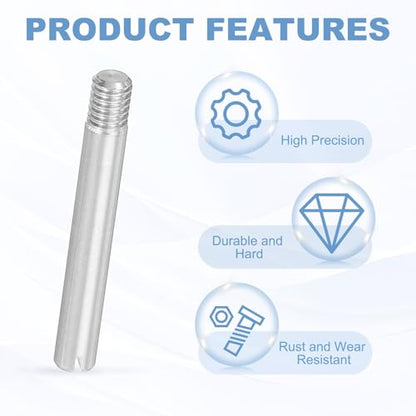 PATIKIL M4 x 30mm Slotted Cylindrical Pin, 15 Pcs 304 Stainless Steel Dowel External Thread Slotted Pin Screw for Home Furniture Cabinet Improvement, Silver Tone - size: M4 x 30mm