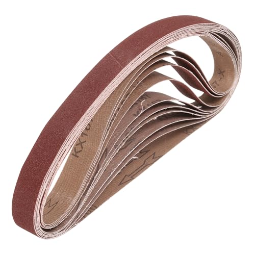 HARFINGTON 1 x 30 Inch Sanding Belts, 10 Pcs 100 Grits Aluminum Oxide - size: 1x30 inch(100 grit)