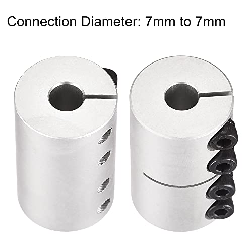 uxcell 7mm to 7mm Shaft Coupling 25mmx40mm Coupler Aluminum Alloy Joint Motor for 3D Printer CNC Machine DIY Encoder - size: 7mm x 7mm